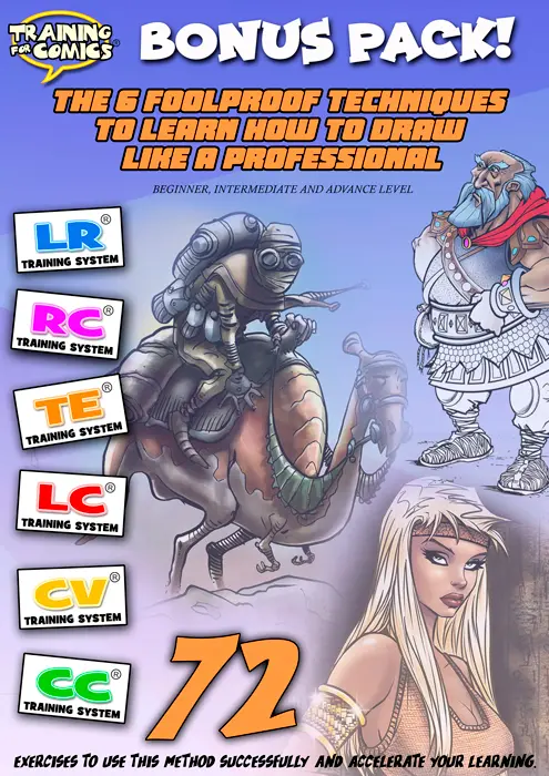 The 6 techniques to learn to draw like a pro + Extended Workbook - 72 super exercises to apply!